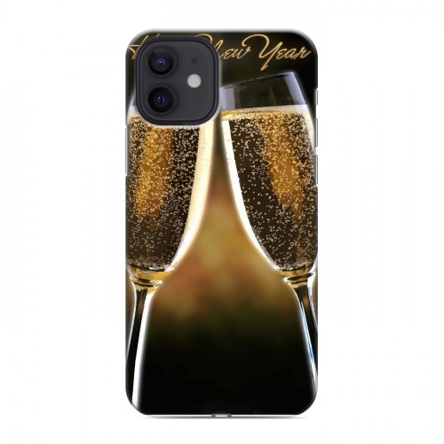 Дизайнерский силиконовый чехол для Iphone 12 Новогодние бокалы