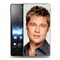 Дизайнерский пластиковый чехол для Sony Xperia TX Бред Питт