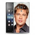 Дизайнерский пластиковый чехол для Sony Xperia acro S Бред Питт