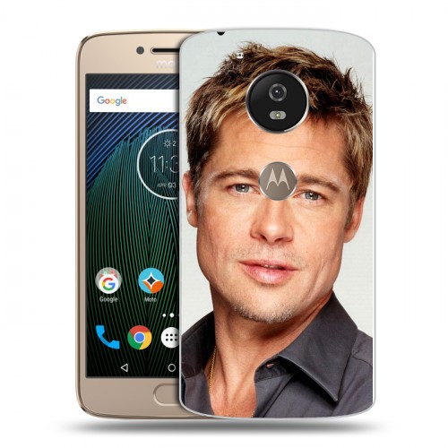 Дизайнерский силиконовый чехол для Motorola Moto G5s Бред Питт