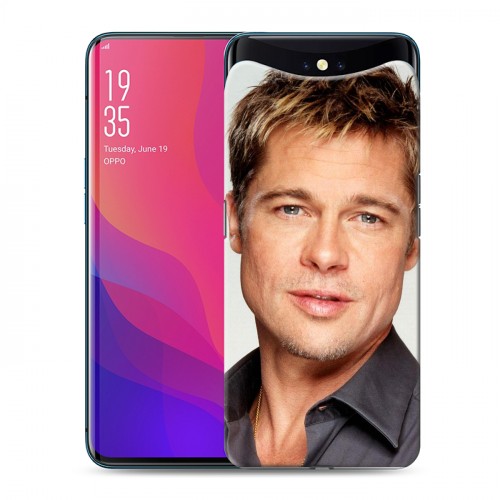 Дизайнерский силиконовый чехол для OPPO Find X Бред Питт