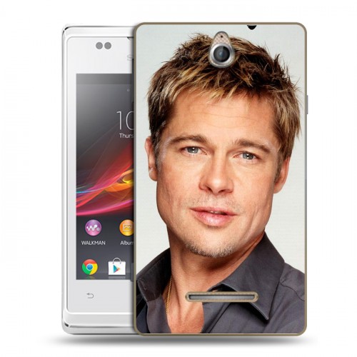 Дизайнерский пластиковый чехол для Sony Xperia E Бред Питт