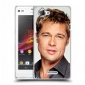 Дизайнерский пластиковый чехол для Sony Xperia L Бред Питт