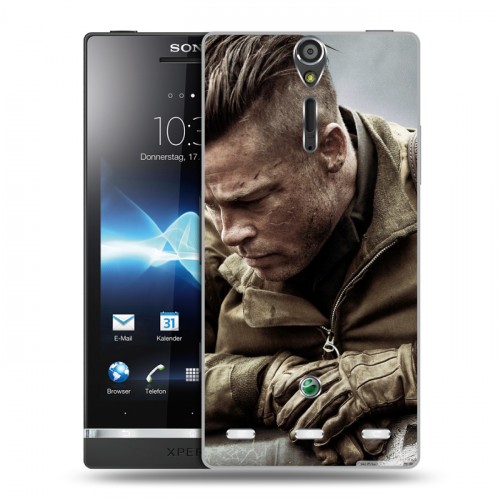 Дизайнерский пластиковый чехол для Sony Xperia S Бред Питт