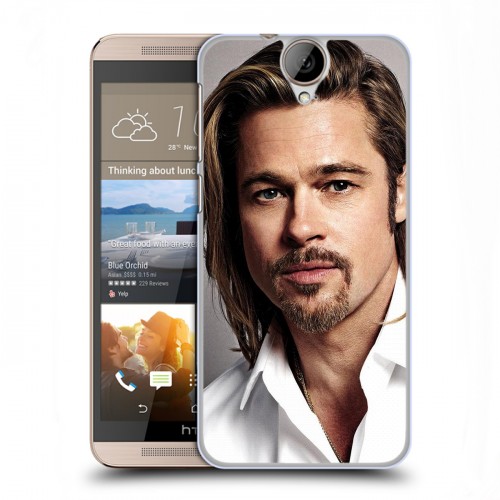 Дизайнерский пластиковый чехол для HTC One E9+ Бред Питт