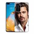 Дизайнерский силиконовый с усиленными углами чехол для Huawei P40 Бред Питт