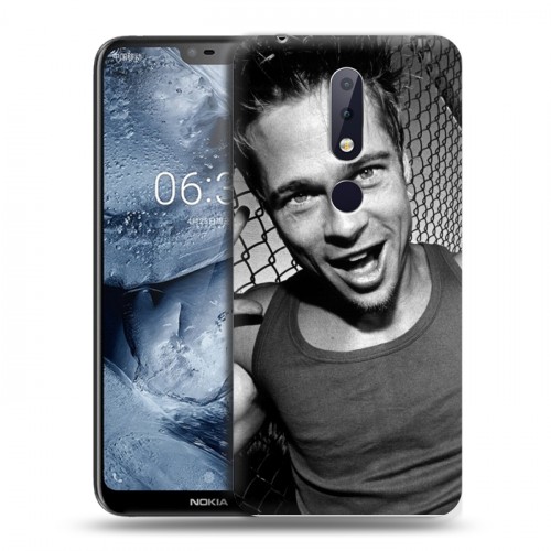 Дизайнерский пластиковый чехол для Nokia 6.1 Plus Бред Питт