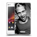 Дизайнерский пластиковый чехол для Sony Xperia L Бред Питт