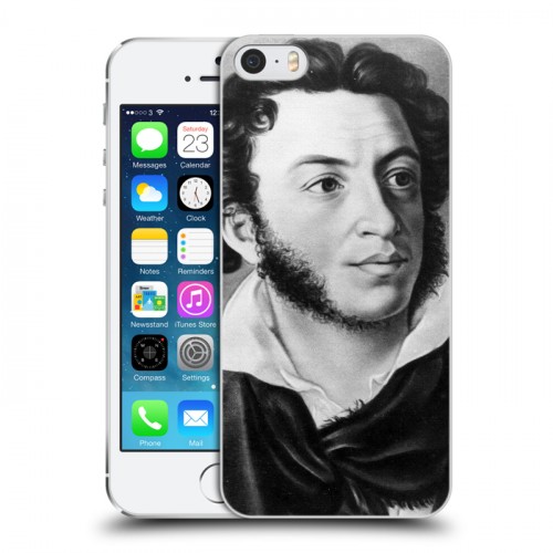 Дизайнерский пластиковый чехол для Iphone 5s Александр Пушкин