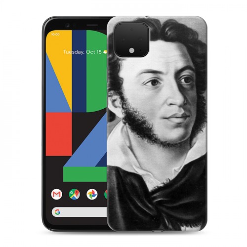 Дизайнерский пластиковый чехол для Google Pixel 4 Александр Пушкин