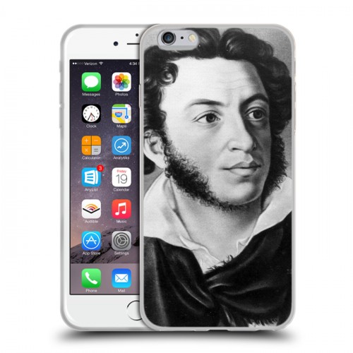 Дизайнерский силиконовый чехол для Iphone 6 Plus/6s Plus Александр Пушкин