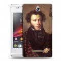 Дизайнерский пластиковый чехол для Sony Xperia E Александр Пушкин