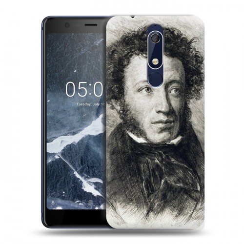 Дизайнерский пластиковый чехол для Nokia 5.1 Александр Пушкин