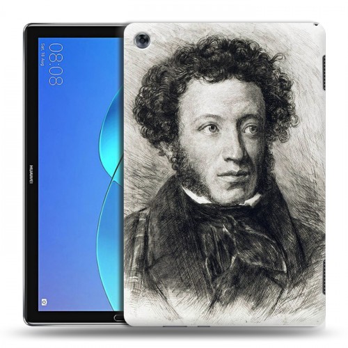 Дизайнерский силиконовый чехол для Huawei MediaPad M5 Lite Александр Пушкин