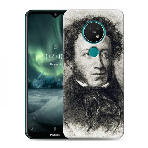 Дизайнерский силиконовый с усиленными углами чехол для Nokia 7.2 Александр Пушкин