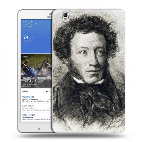 Дизайнерский силиконовый чехол для Samsung Galaxy Tab Pro 8.4 Александр Пушкин