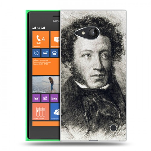 Дизайнерский пластиковый чехол для Nokia Lumia 730/735 Александр Пушкин