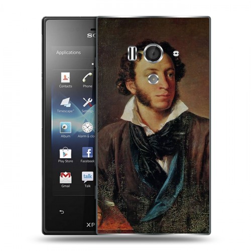 Дизайнерский пластиковый чехол для Sony Xperia acro S Александр Пушкин