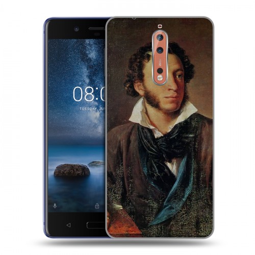Дизайнерский пластиковый чехол для Nokia 8 Александр Пушкин