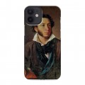 Дизайнерский силиконовый с усиленными углами чехол для Iphone 12 Mini Александр Пушкин