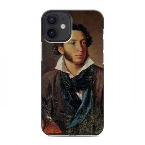 Дизайнерский силиконовый с усиленными углами чехол для Iphone 12 Mini Александр Пушкин