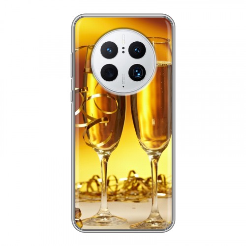Дизайнерский пластиковый чехол для Huawei Mate 50 Pro Новогодние бокалы