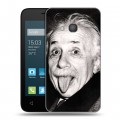 Дизайнерский силиконовый чехол для Alcatel One Touch Pixi 4 (4) Альберт Эйнштейн