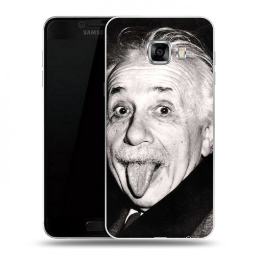 Дизайнерский пластиковый чехол для Samsung Galaxy C5 Альберт Эйнштейн
