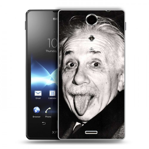 Дизайнерский пластиковый чехол для Sony Xperia TX Альберт Эйнштейн