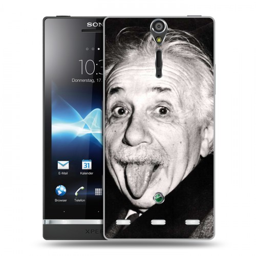 Дизайнерский пластиковый чехол для Sony Xperia S Альберт Эйнштейн