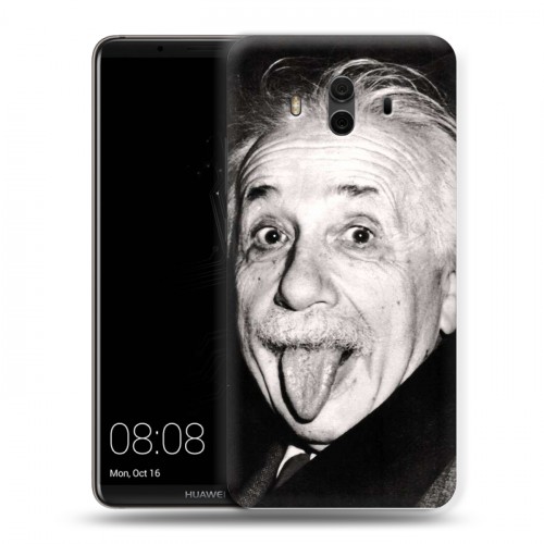 Дизайнерский пластиковый чехол для Huawei Mate 10 Альберт Эйнштейн