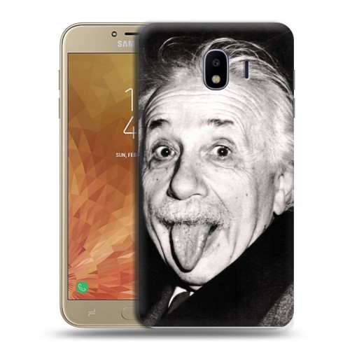Дизайнерский пластиковый чехол для Samsung Galaxy J4 Альберт Эйнштейн