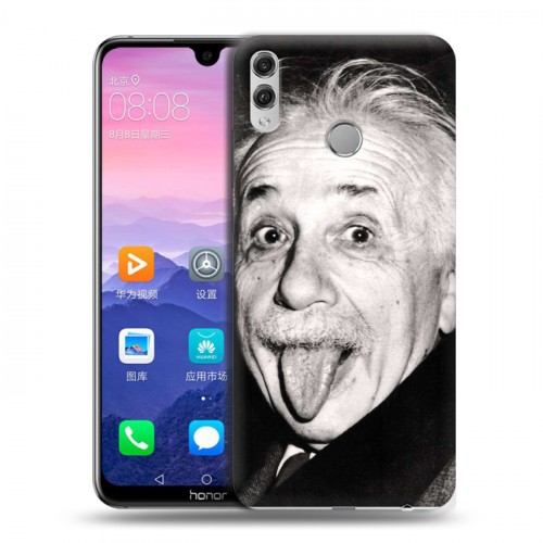 Дизайнерский пластиковый чехол для Huawei Honor 8X Max Альберт Эйнштейн