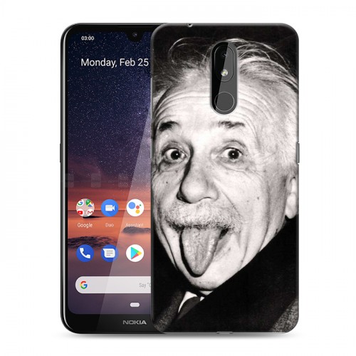 Дизайнерский силиконовый чехол для Nokia 3.2 Альберт Эйнштейн
