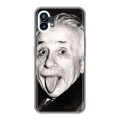 Дизайнерский силиконовый с усиленными углами чехол для Nothing Phone (1) Альберт Эйнштейн