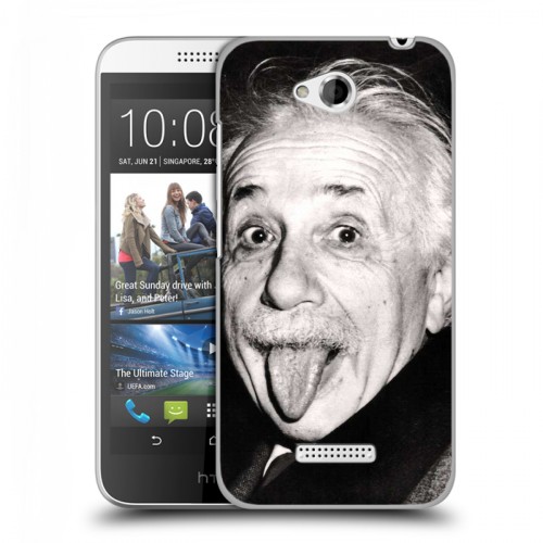 Дизайнерский пластиковый чехол для HTC Desire 616 Альберт Эйнштейн