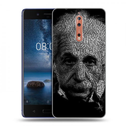 Дизайнерский пластиковый чехол для Nokia 8 Альберт Эйнштейн