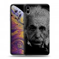 Дизайнерский силиконовый чехол для Iphone Xs Max Альберт Эйнштейн