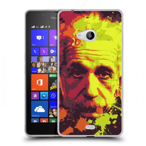 Дизайнерский пластиковый чехол для Microsoft Lumia 540 Альберт Эйнштейн