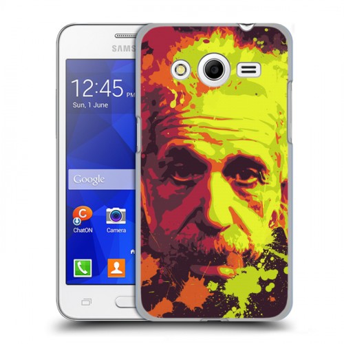Дизайнерский пластиковый чехол для Samsung Galaxy Core 2 Альберт Эйнштейн