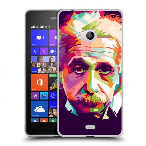 Дизайнерский пластиковый чехол для Microsoft Lumia 540 Альберт Эйнштейн