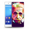 Дизайнерский пластиковый чехол для Sony Xperia Z3+ Альберт Эйнштейн