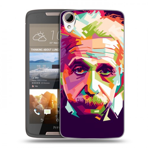 Дизайнерский пластиковый чехол для HTC Desire 828 Альберт Эйнштейн
