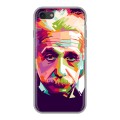 Дизайнерский силиконовый чехол для Iphone 7 Альберт Эйнштейн