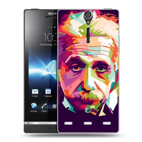 Дизайнерский пластиковый чехол для Sony Xperia S Альберт Эйнштейн