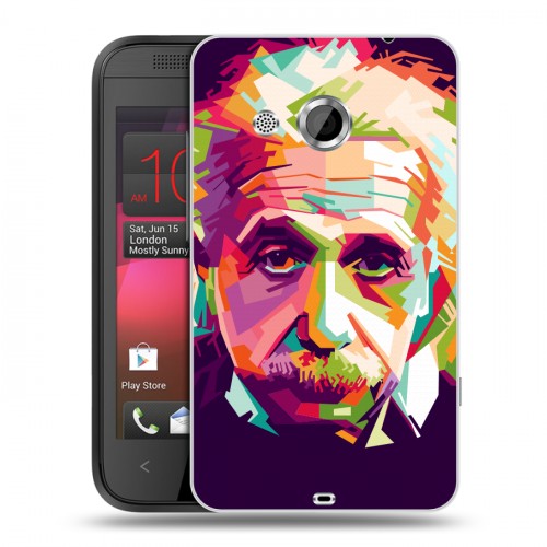 Дизайнерский пластиковый чехол для HTC Desire 200 Альберт Эйнштейн