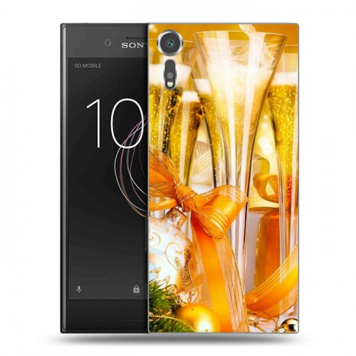 Дизайнерский пластиковый чехол для Sony Xperia XZs Новогодние бокалы