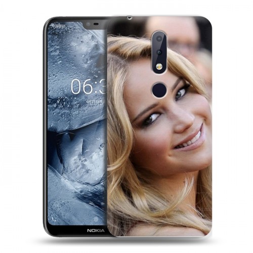 Дизайнерский пластиковый чехол для Nokia 6.1 Plus Дженнифер Лоуренс