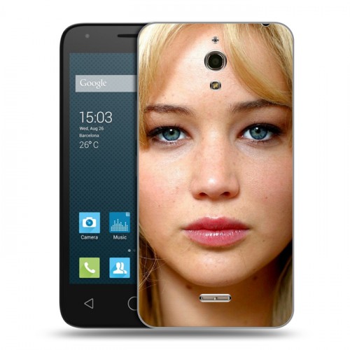 Дизайнерский силиконовый чехол для Alcatel One Touch Pixi 4 (6) Дженнифер Лоуренс