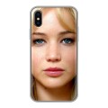 Дизайнерский силиконовый чехол для Iphone x10 Дженнифер Лоуренс